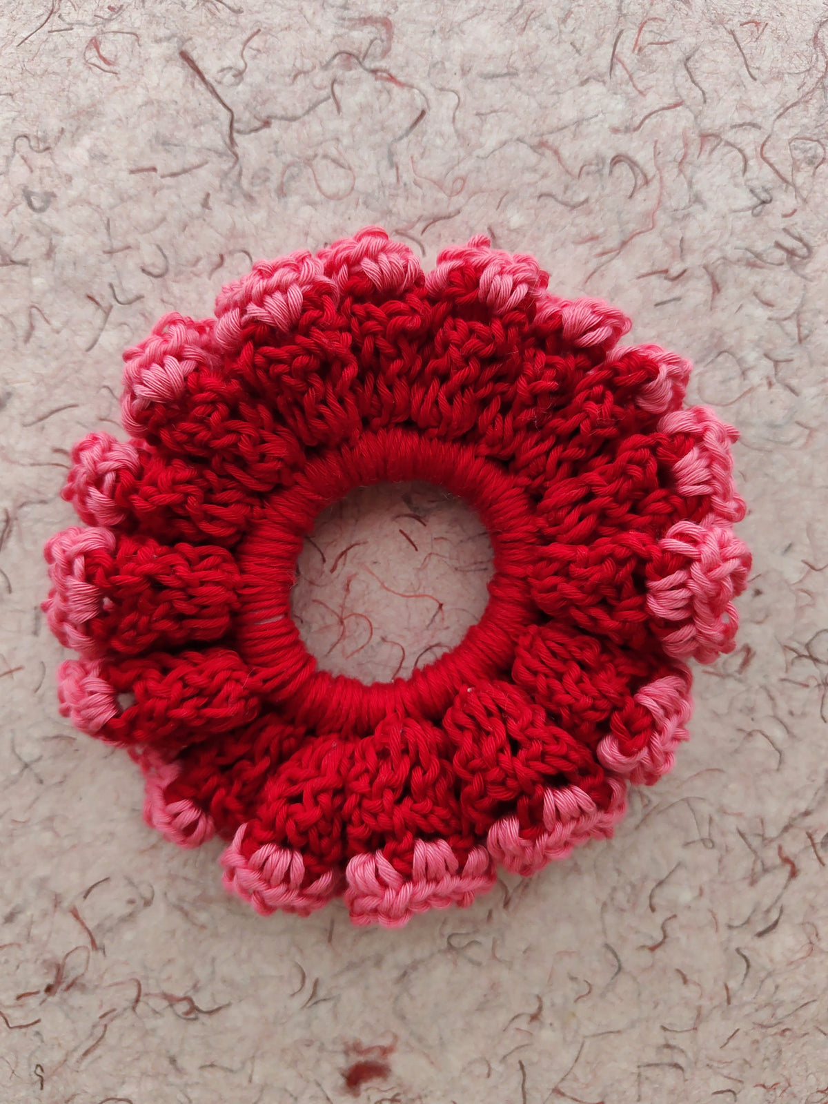 Red Blossom Scrunchie
