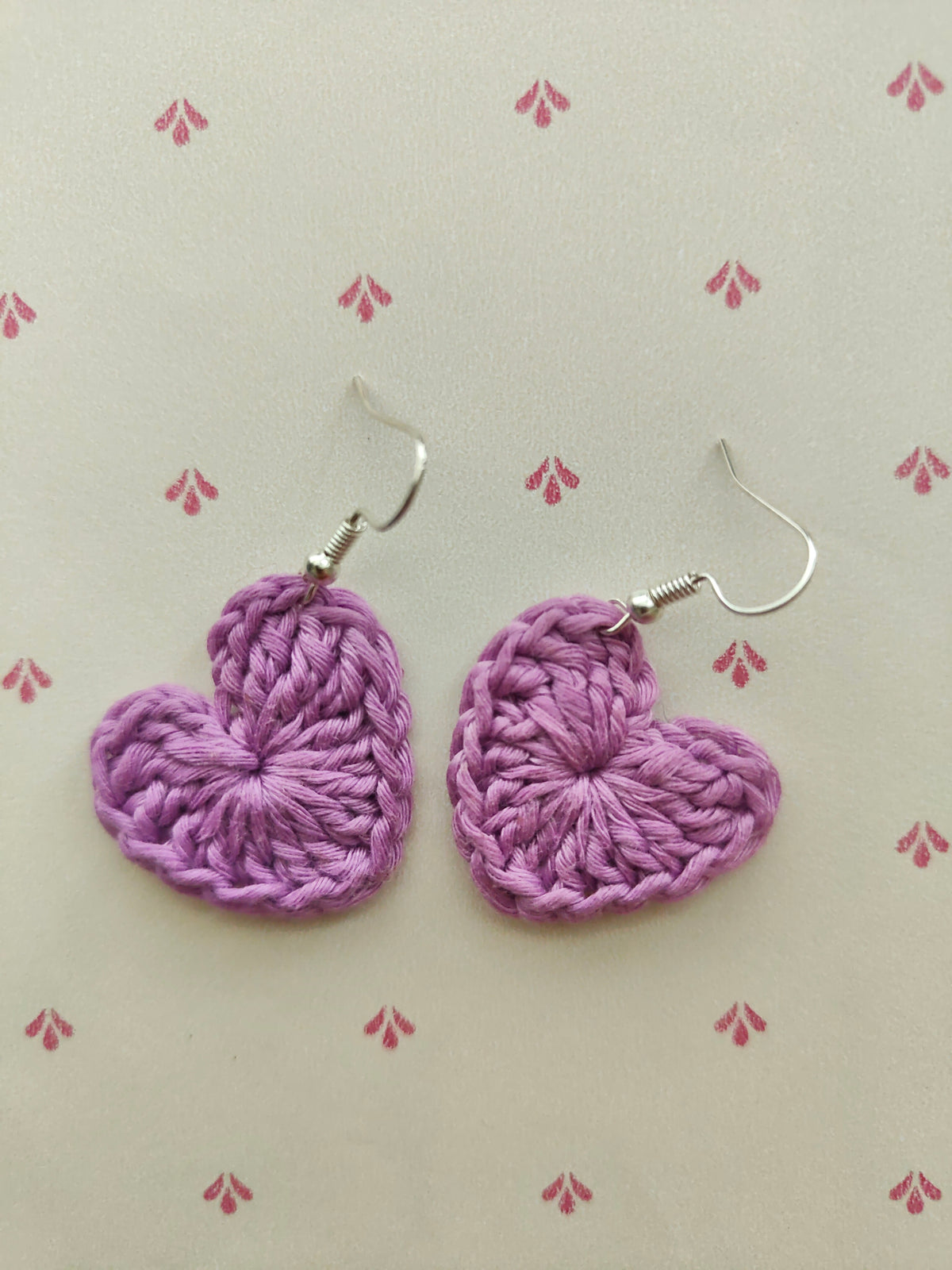 Purple Heart Earrings